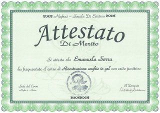 attestato per corso ricostruzione unghie