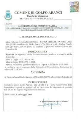 documento autorizzazione negozio parrucchiera estetista
