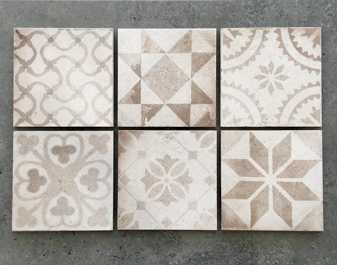 A Set of Six Tiles With Different Patterns on Them — Dean Gray Tiling in Murwillumbah, NSW