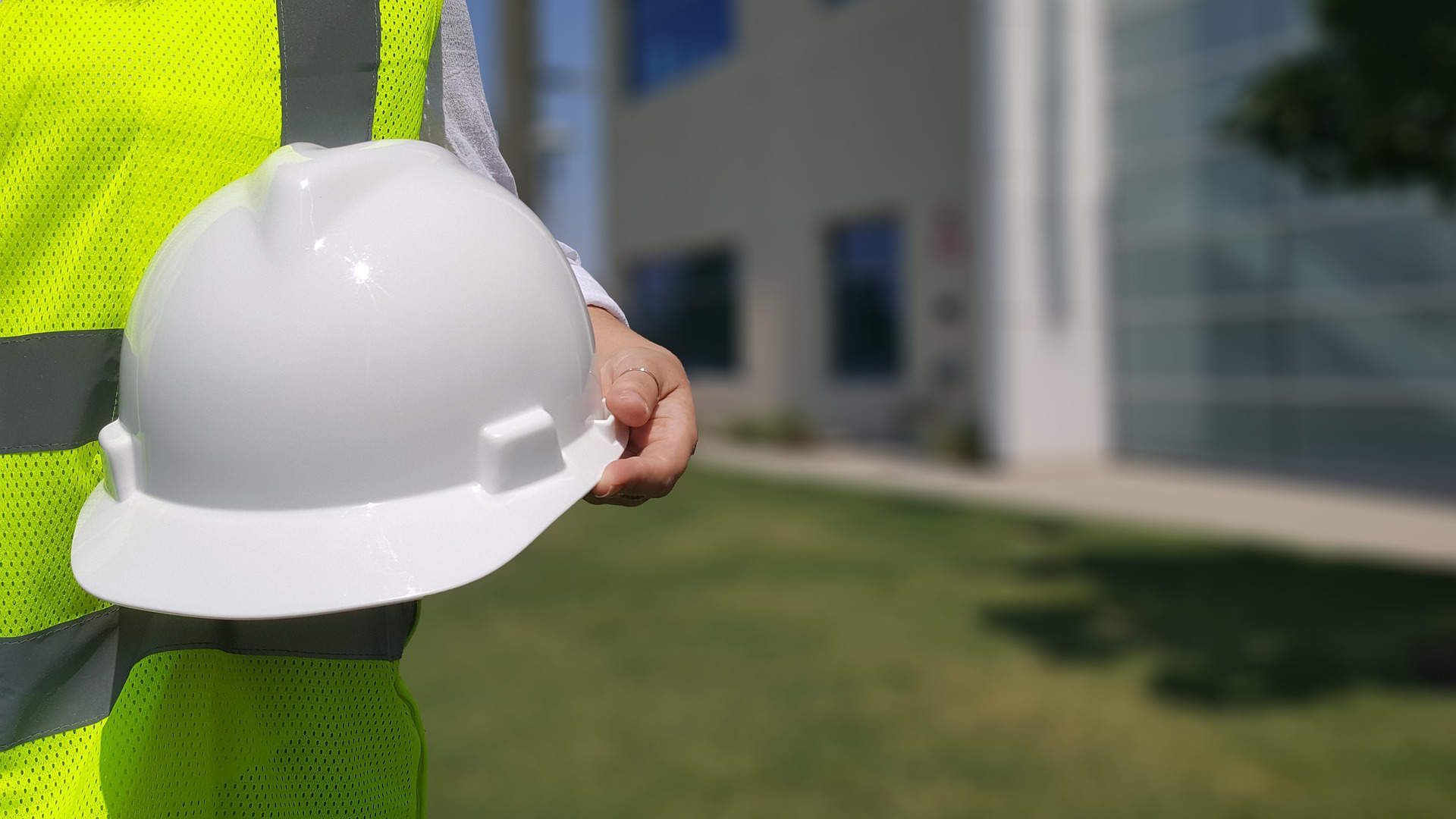 surveyor with hard hat 