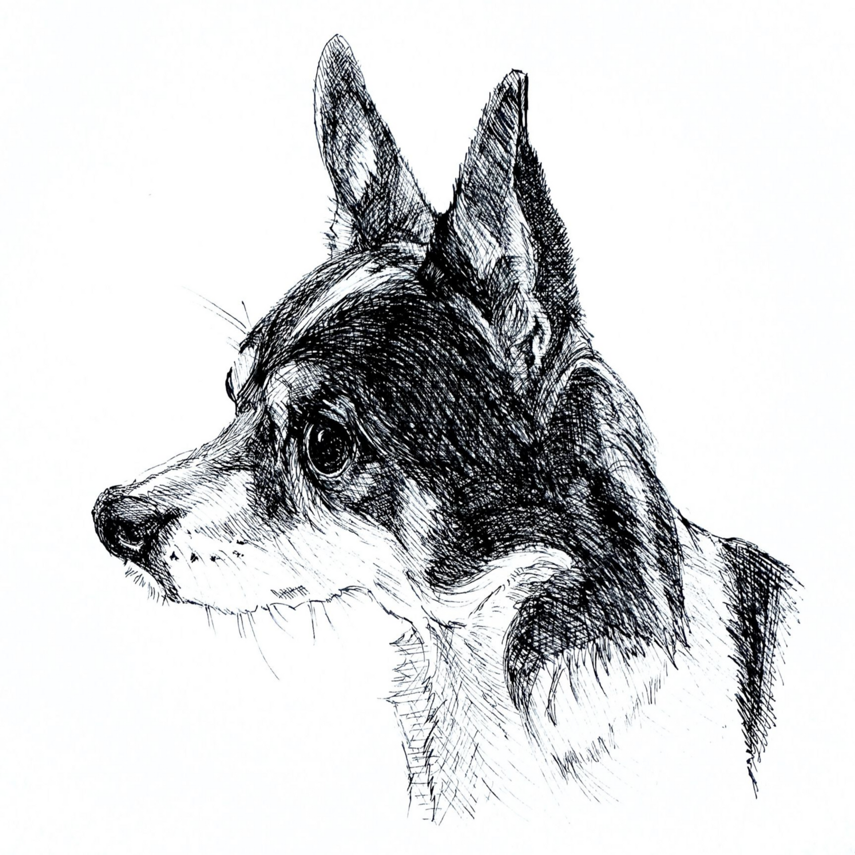 Banksey - pen and ink drawing