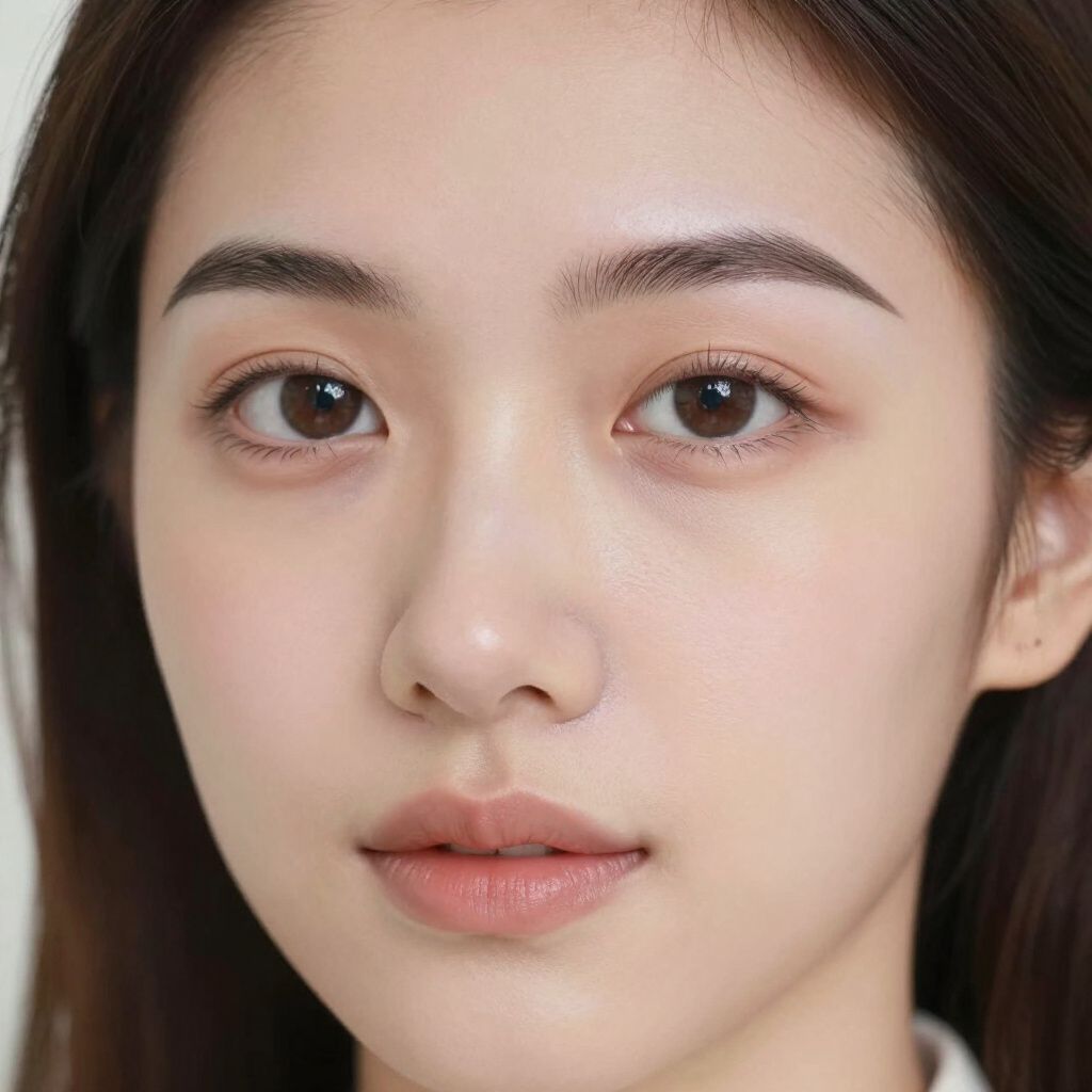 A person with brown eyes and skin looking at the camera.