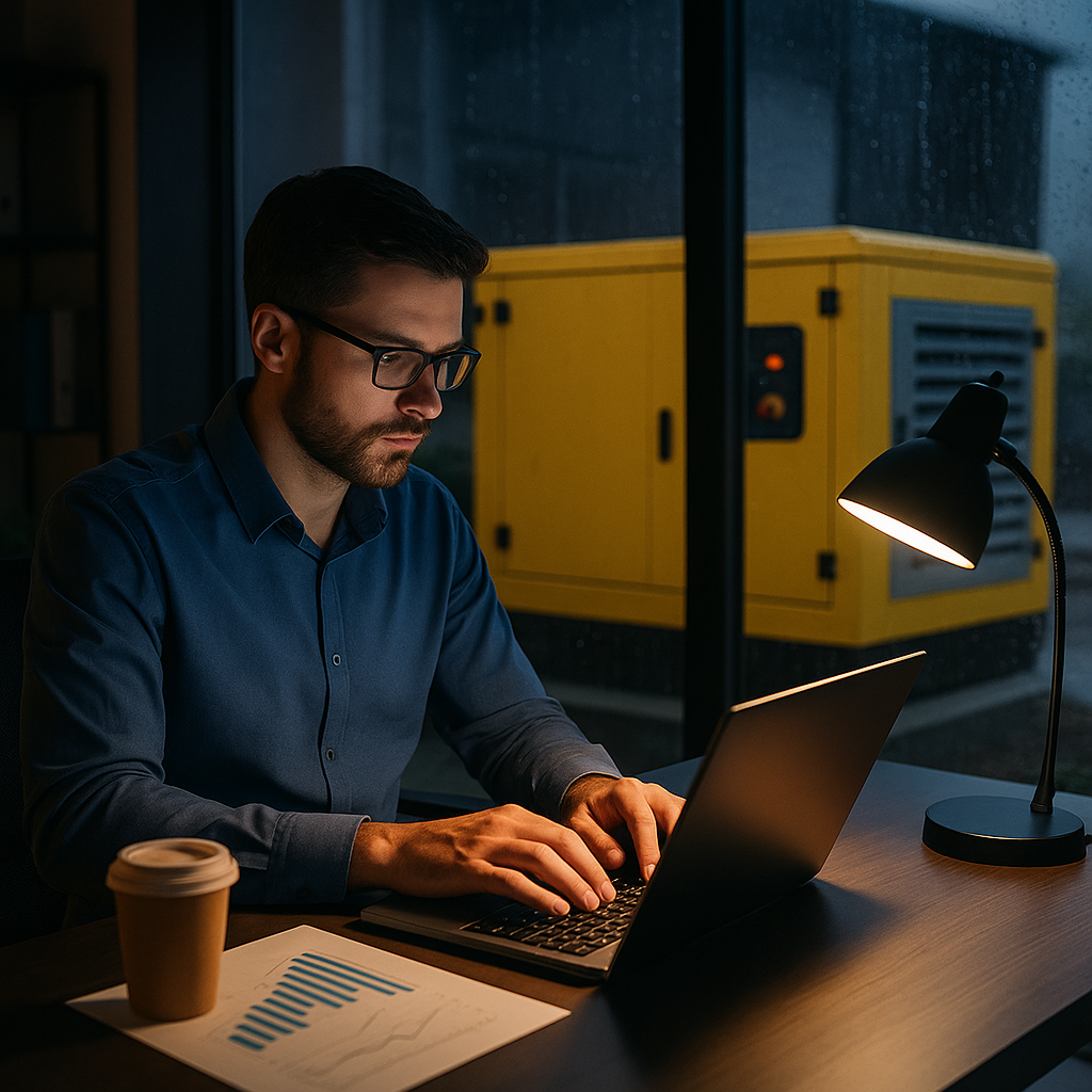 Alpha Electric backup power keeps a Milton office fully operational during a citywide outage
