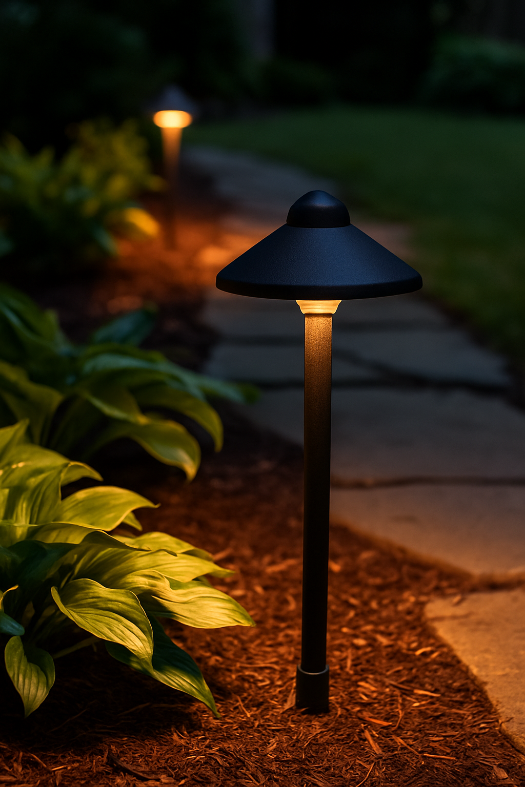 Alpha Electric deck and patio lighting creates ambiance in a Milton backyard outdoor space
