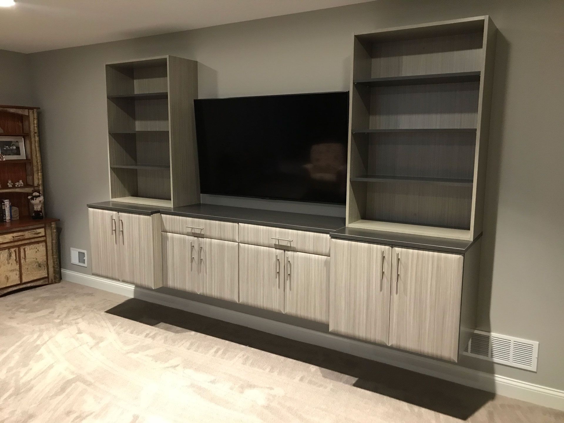 Custom Entertainment System Cabinets and Shelving