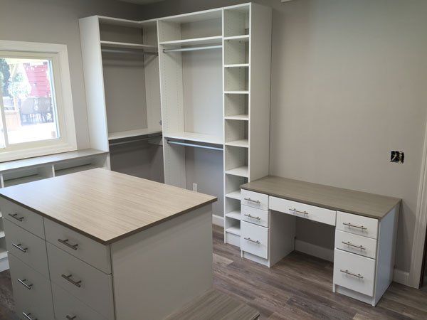 Custom Closet with Double Hang and Drawers