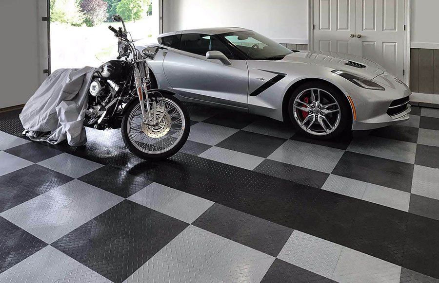 Checkerboard Garage Floor