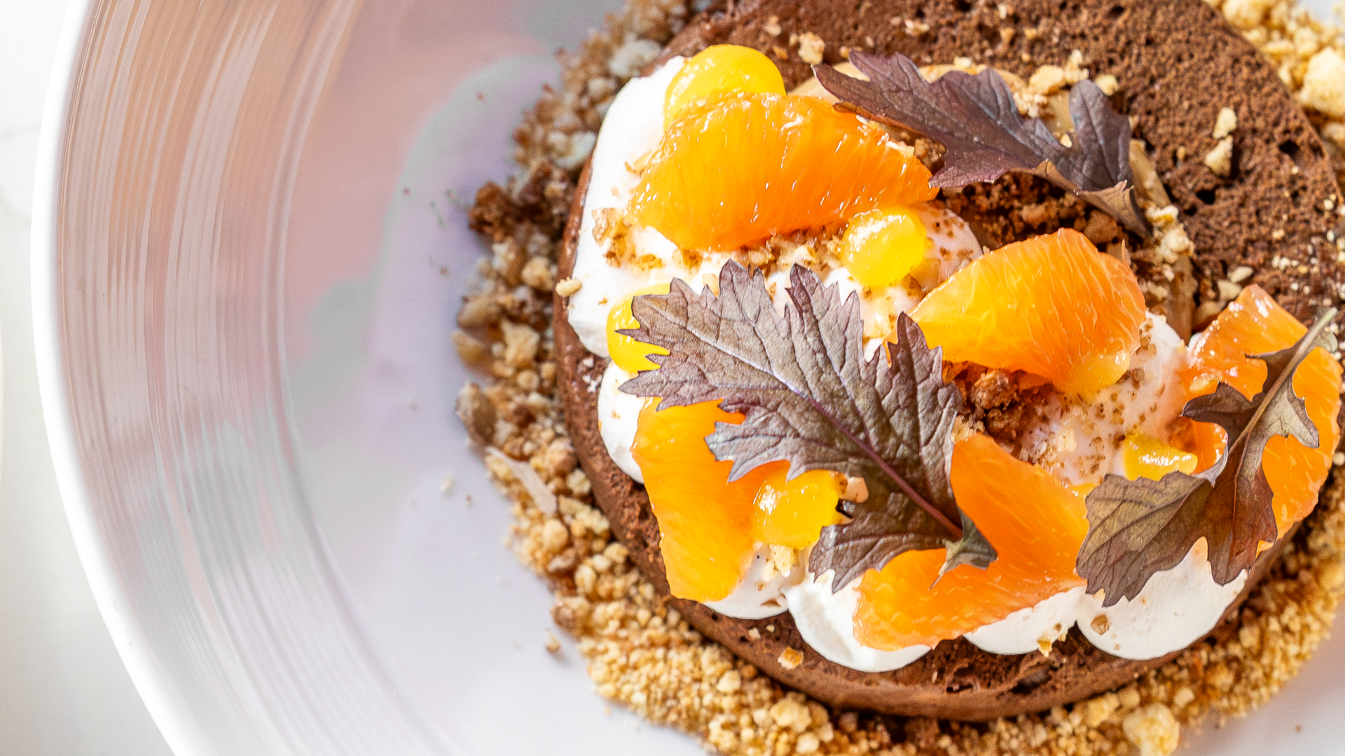 Dish with Oranges and Leaves