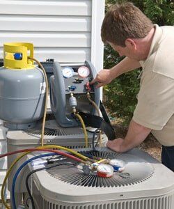 A Man Providing Air Conditioning Services in Lancaster, TX