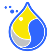 blue and yellow water drop
