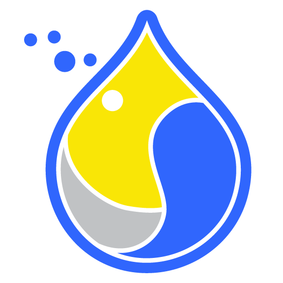 blue and green water drop