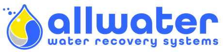 The logo for AllWater water recovery systems with waterdrop symbol