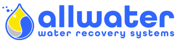 The logo for AllWater water recovery systems with waterdrop symbol