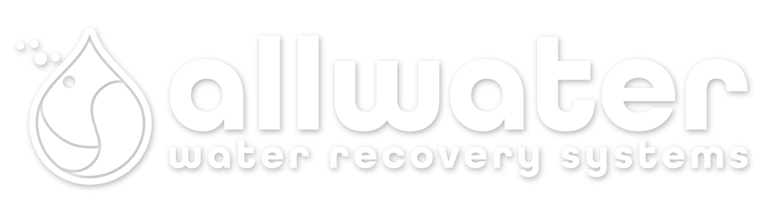 all water logo with water drop and water recovery systems tagline