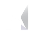 A white triangle with a shadow on a white background.