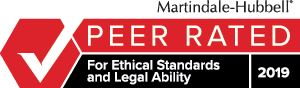 Martindale hubbell peer rated for ethical standards and legal ability in 2019