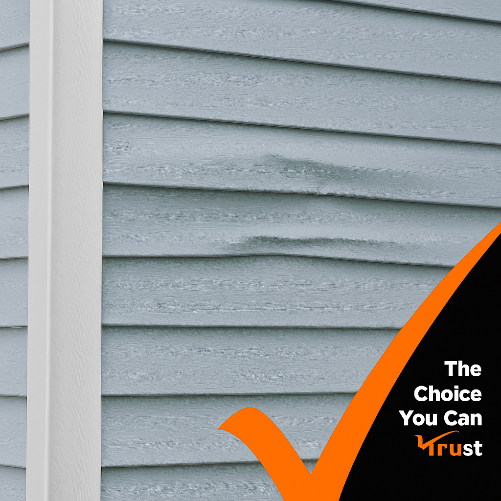 Noticing warped or bubbling siding