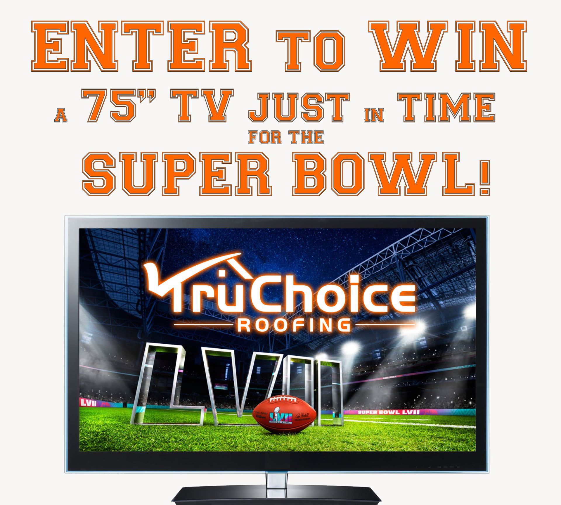 win a tv just in time for the Super Bowl