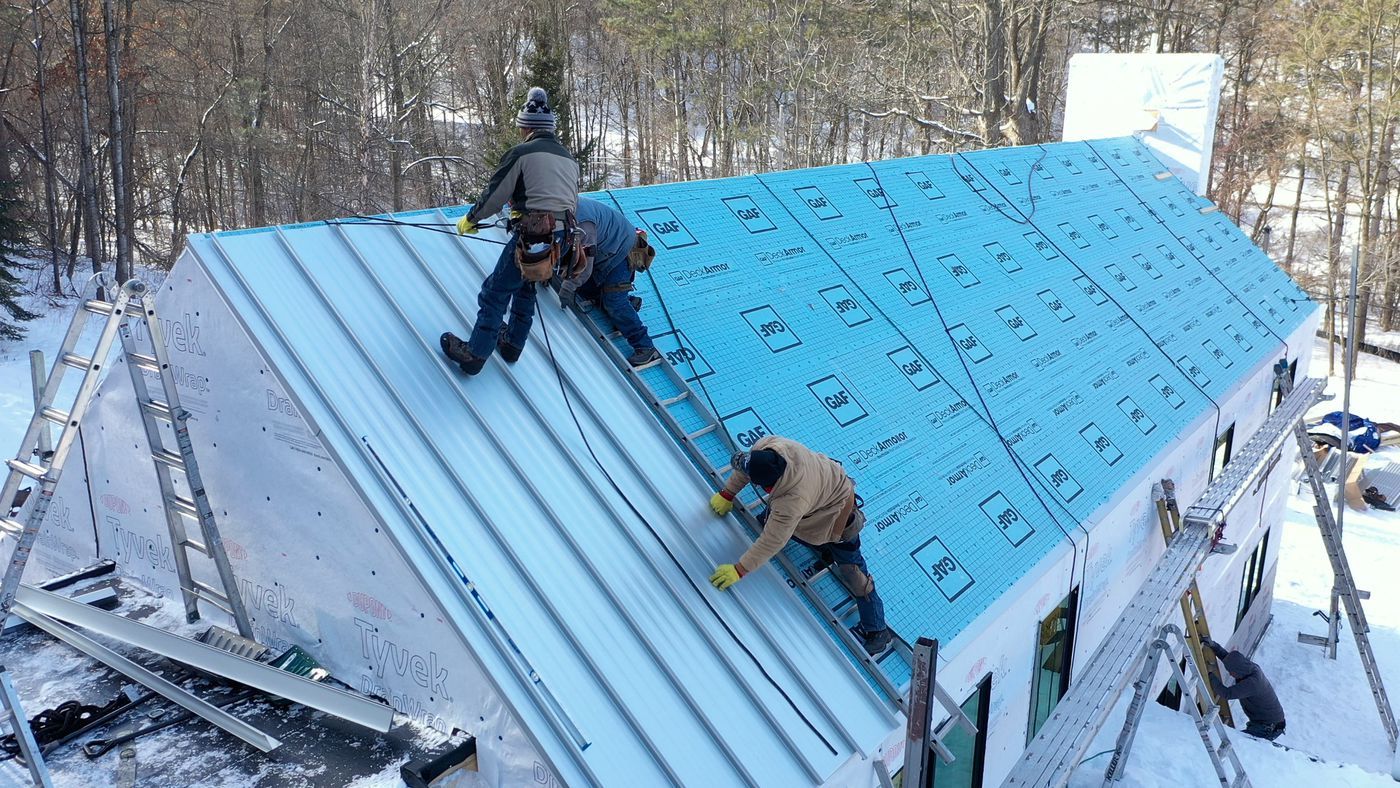Metal Roof Winter Installation