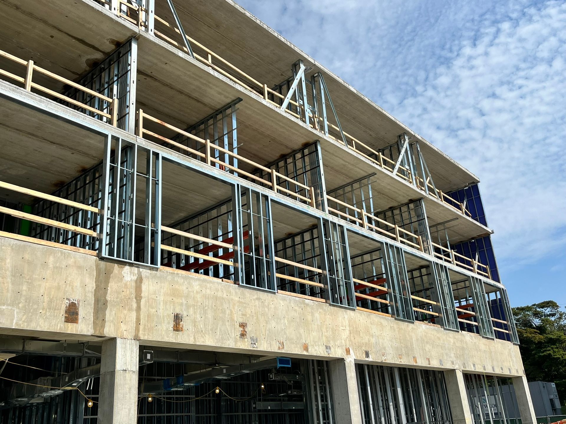 A large building being built