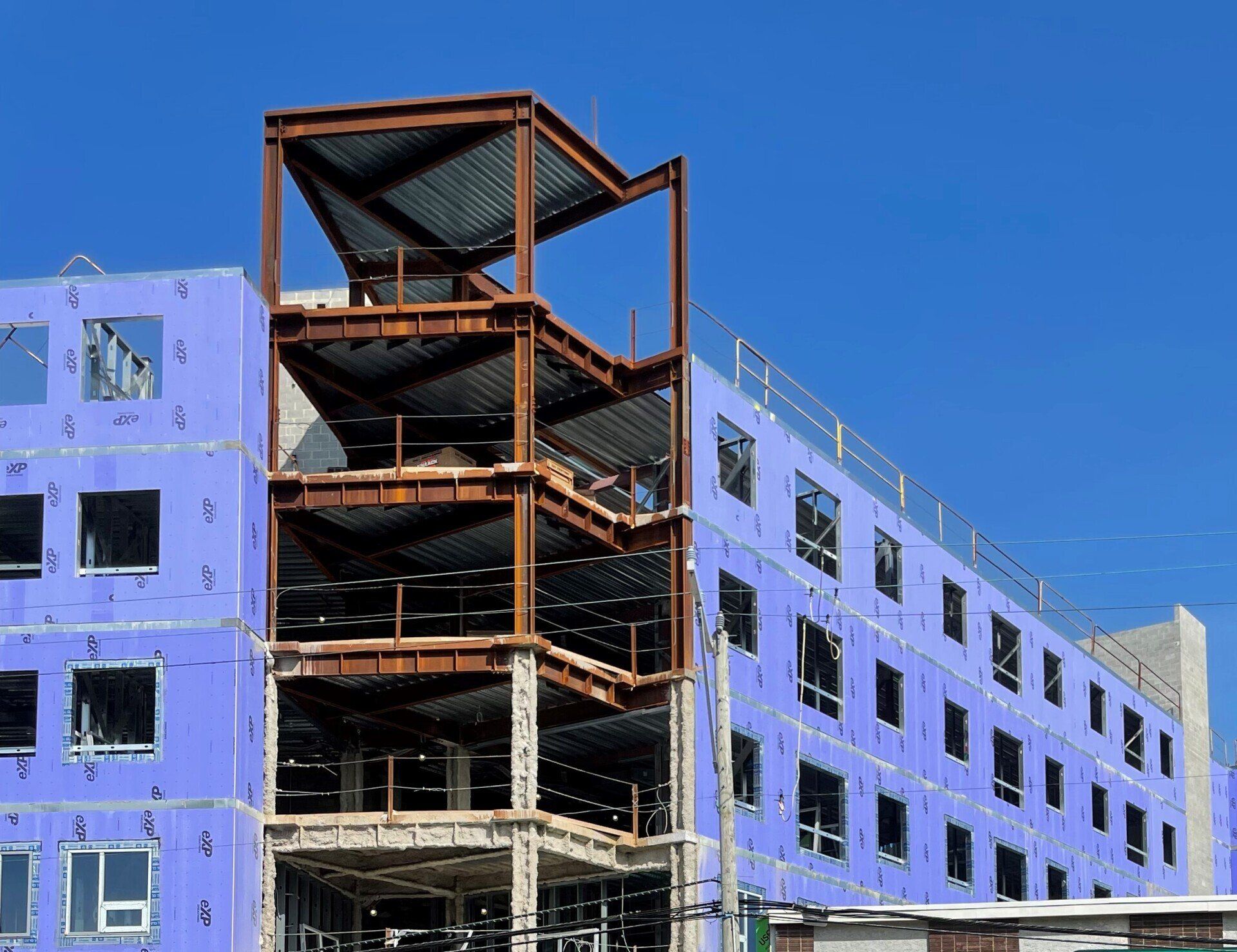 A building under construction.