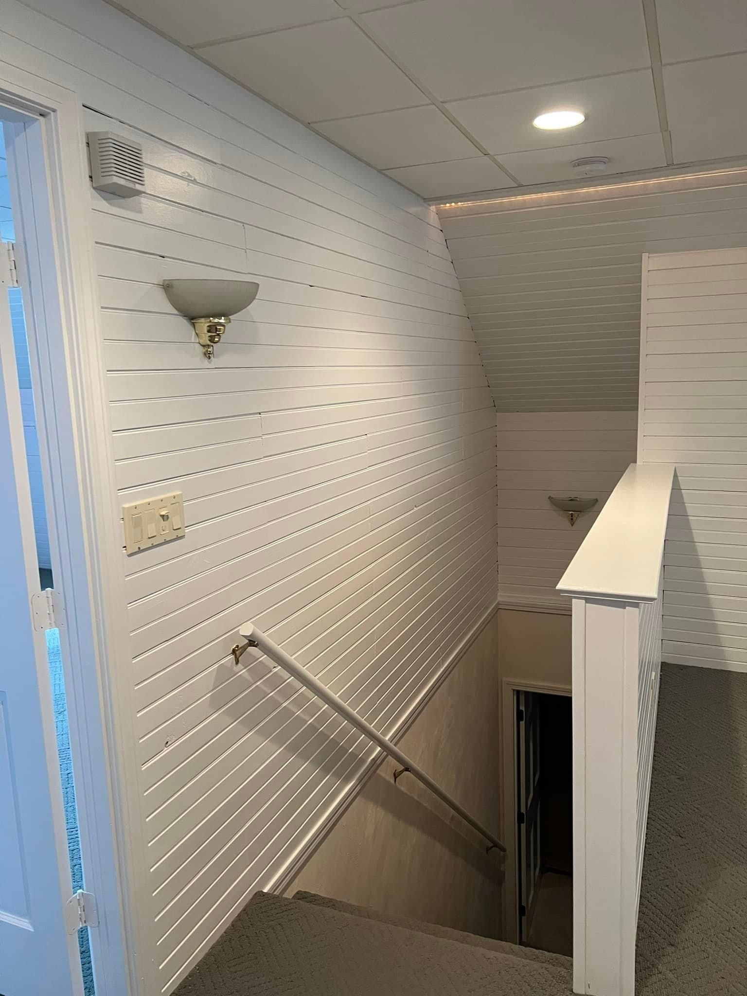 A staircase leading up to the second floor of a house.