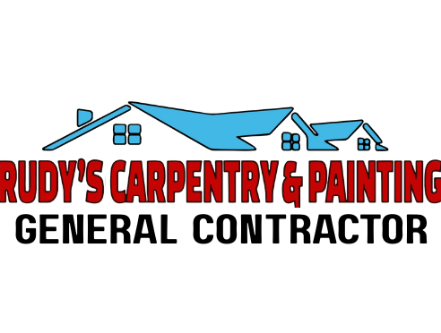 A logo for rudy 's painting and carpentry home improvement
