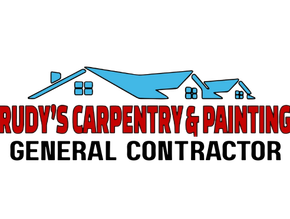 A logo for rudy 's painting and carpentry home improvement