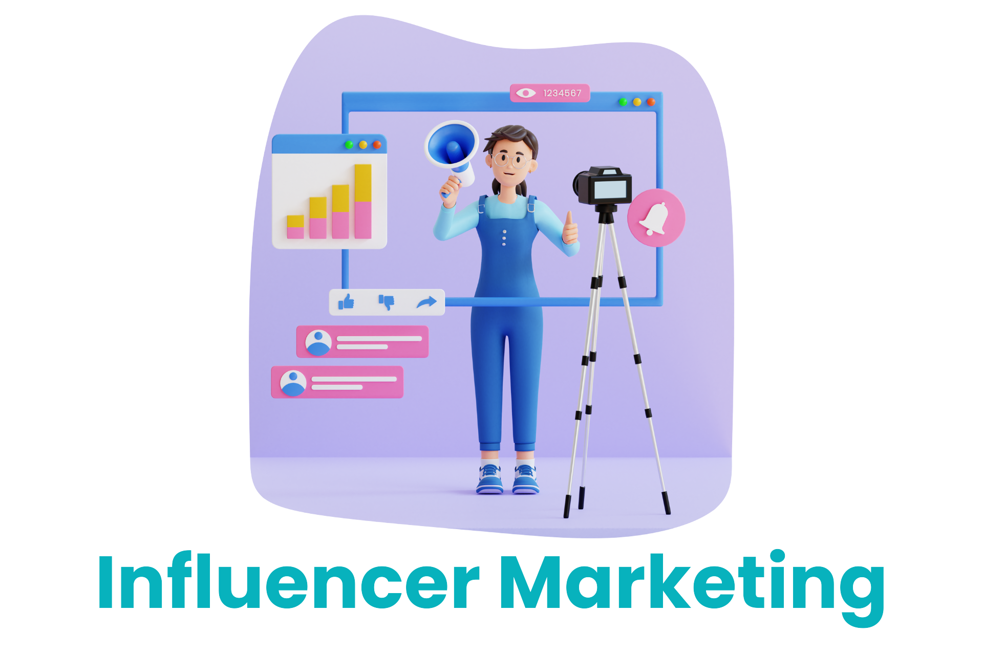 Influencer filming a product review on a smartphone