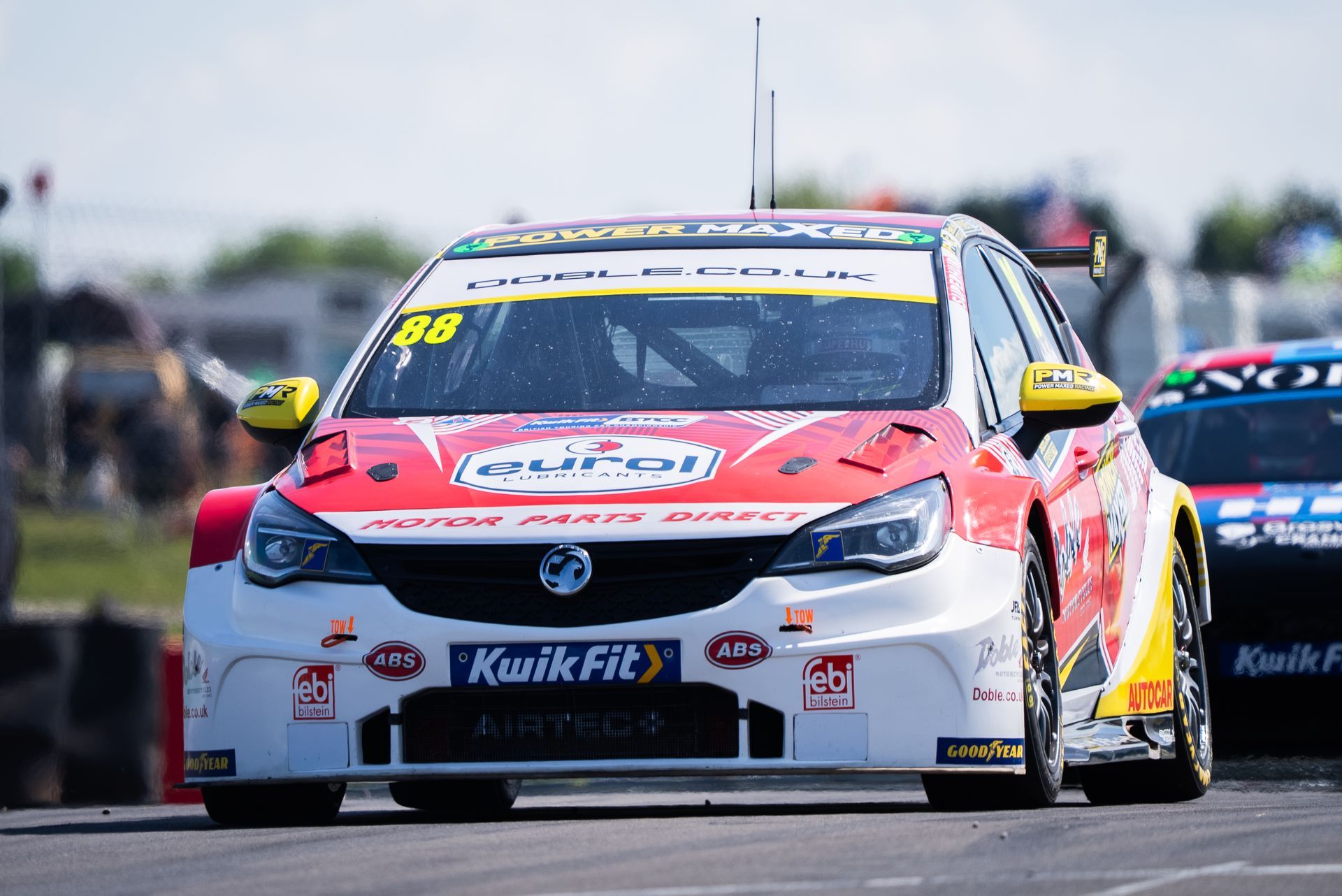 Mikey Doble BTCC 205 Donnington Park Straight on