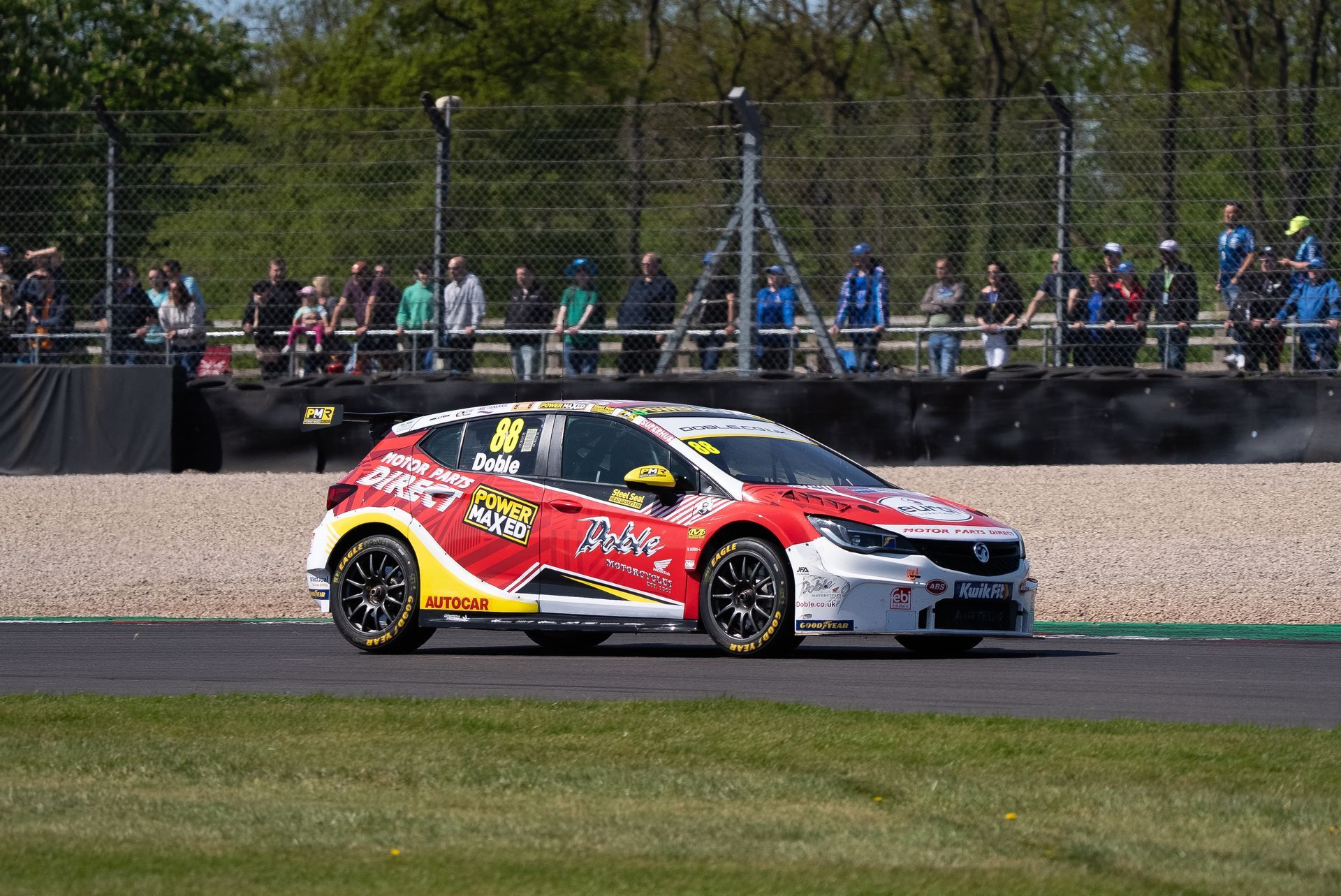 Mikey Doble BTCC 205 Donnington Park side of car