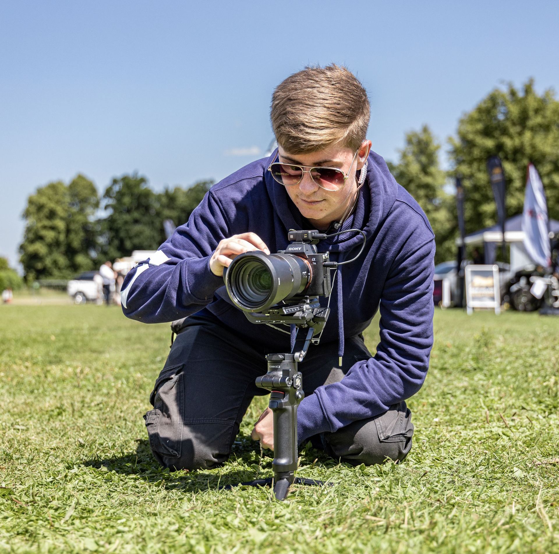 Christian Rushbrooke filming with DJI Ronin S