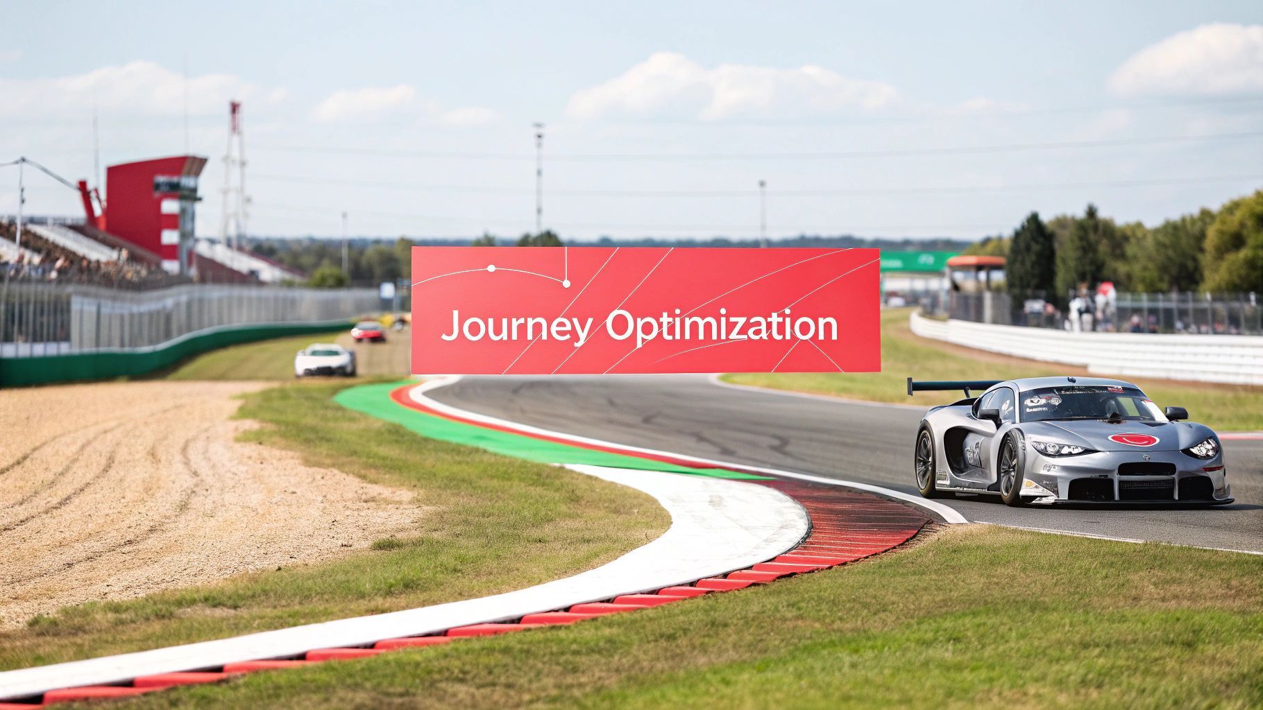 Race car on a track with 