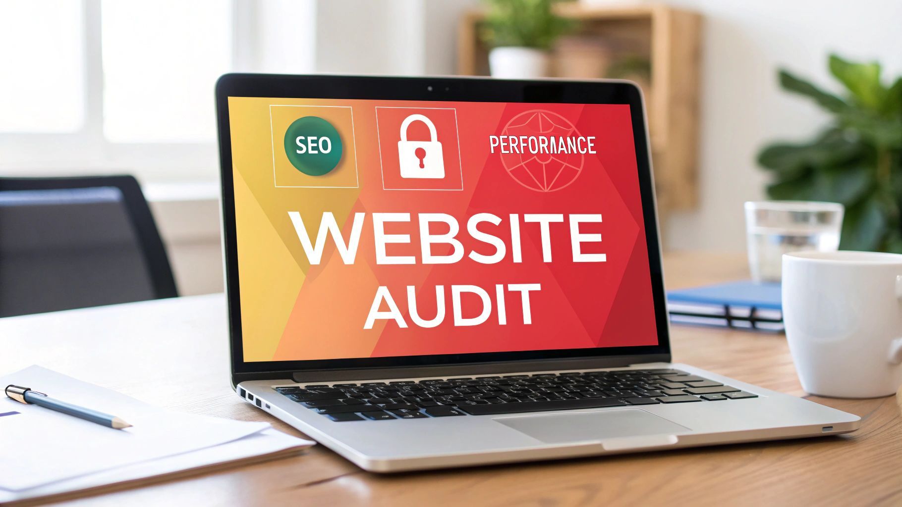 Laptop screen showing 