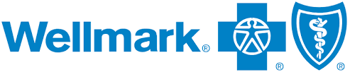 A wellmark logo with a cross and caduceus on it