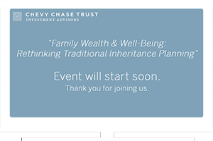 Chevy Chase Trust Virtual Events