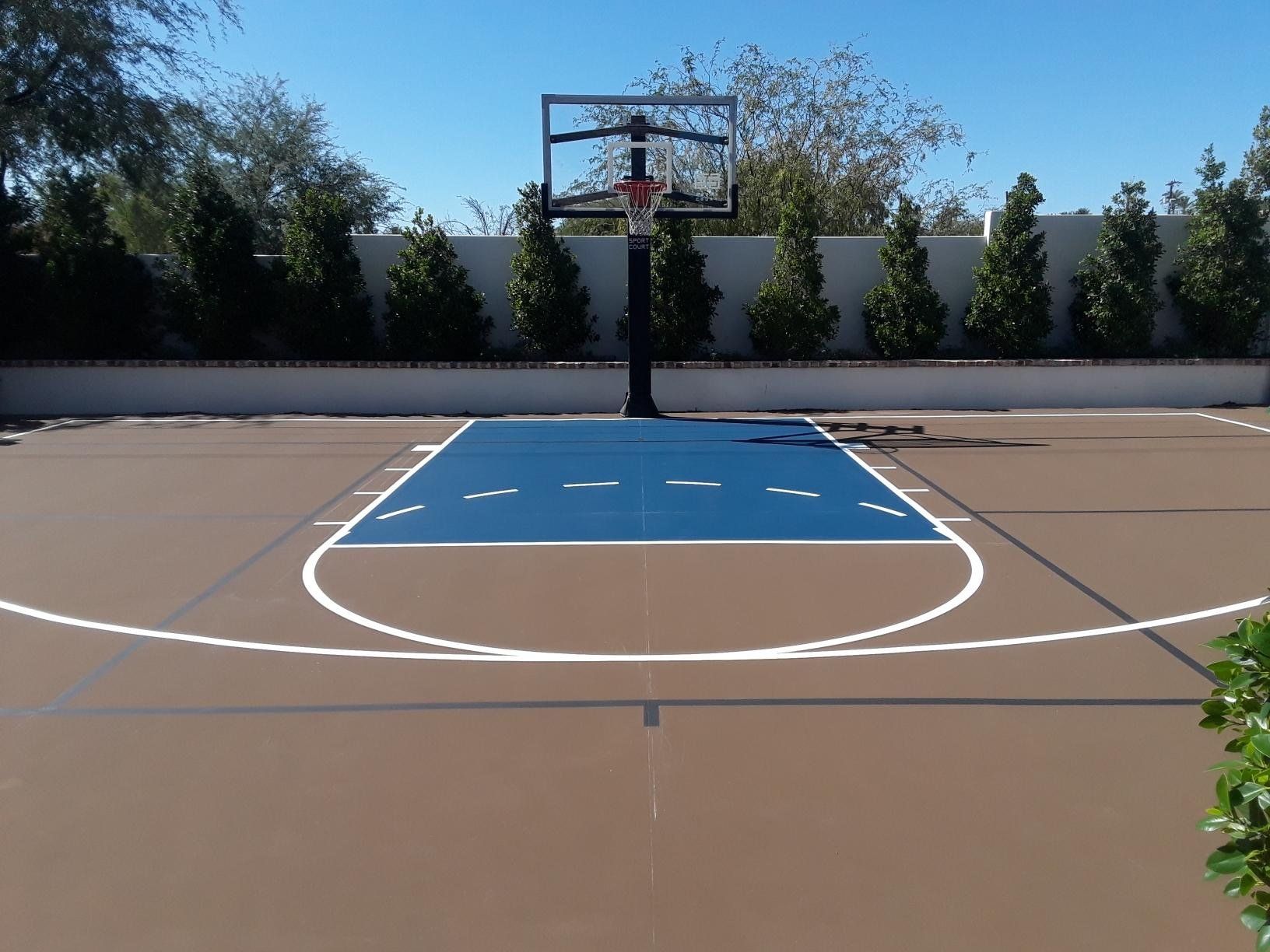 Empty Basketball Court — Mesa, AZ — Custom Courts and Tiles