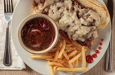 Try our Open Face Sandwich at Ecco Lounge in Jefferson City, MO