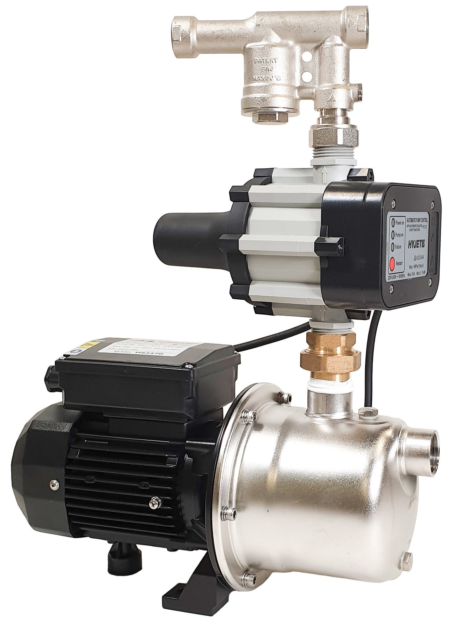 Hyjet Home Pro 55 with MaxiSave Switch Pressure Pump with Rain to Mains Switch