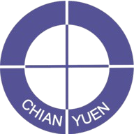 The logo for chian yuen is a target with a cross in the middle.