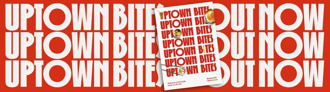 Red banner with 
