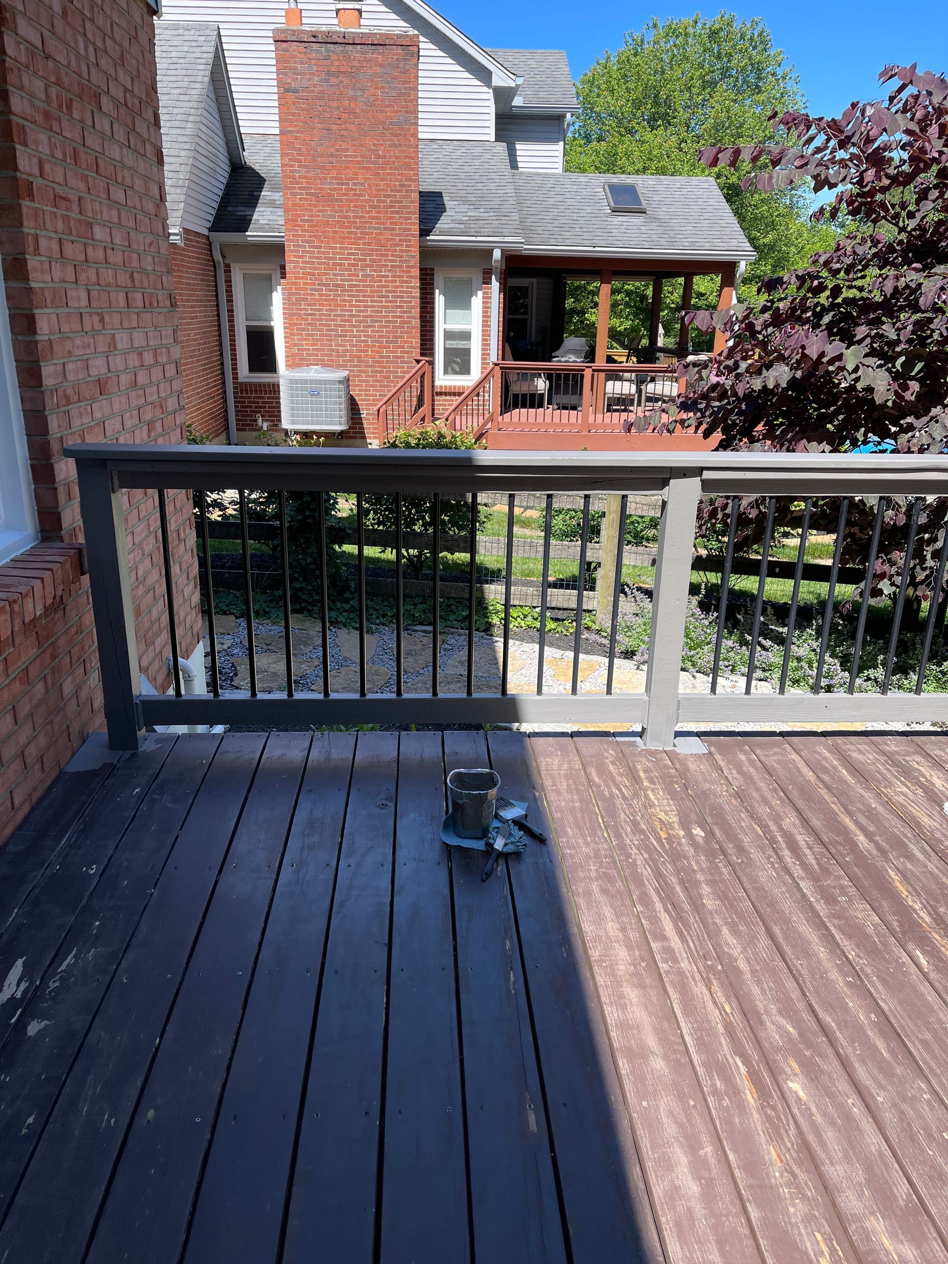 Before Wood Deck Cleaning — Cincinnati, OH — Cruz Pressure Washing