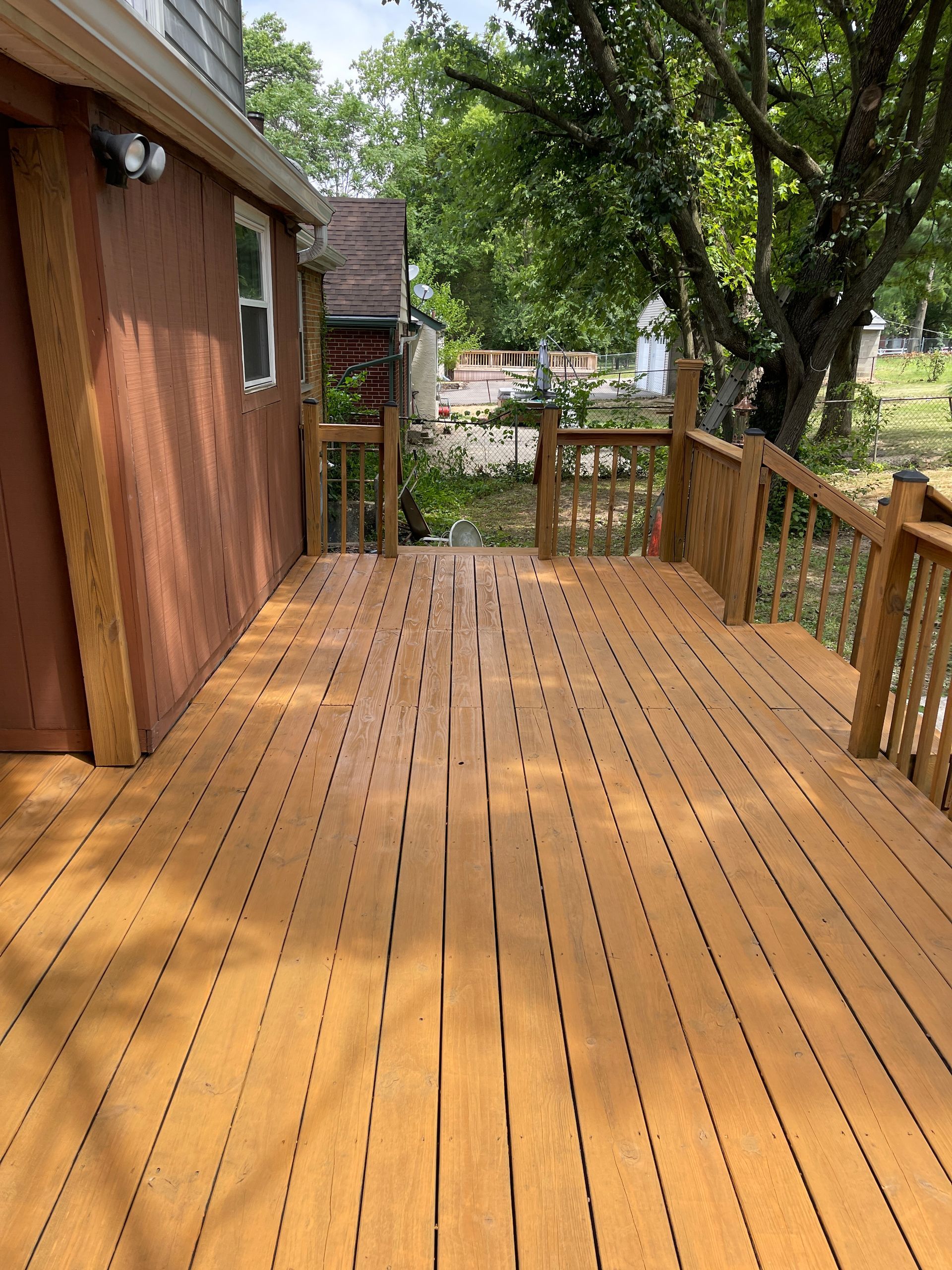 After Wood Stair Cleaning — Cincinnati, OH — Cruz Pressure Washing