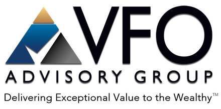 a logo for VFO advisory group delivering exceptional value to the wealthy