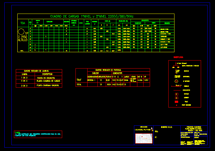 PLANTA CUADROS DE CARGAS