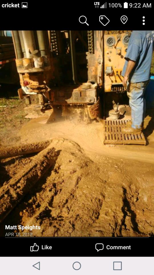 Jet Pumps — Drilling in Progress at Night in Temple, GA