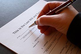 Completing a Last Will & Testament Form