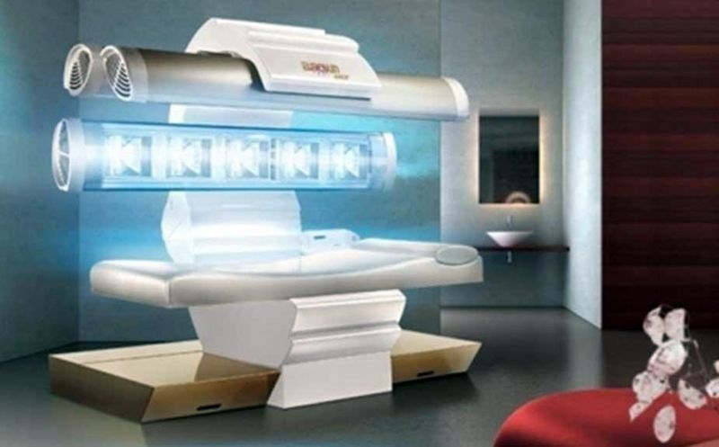 Dettaglio lettino abbronzante