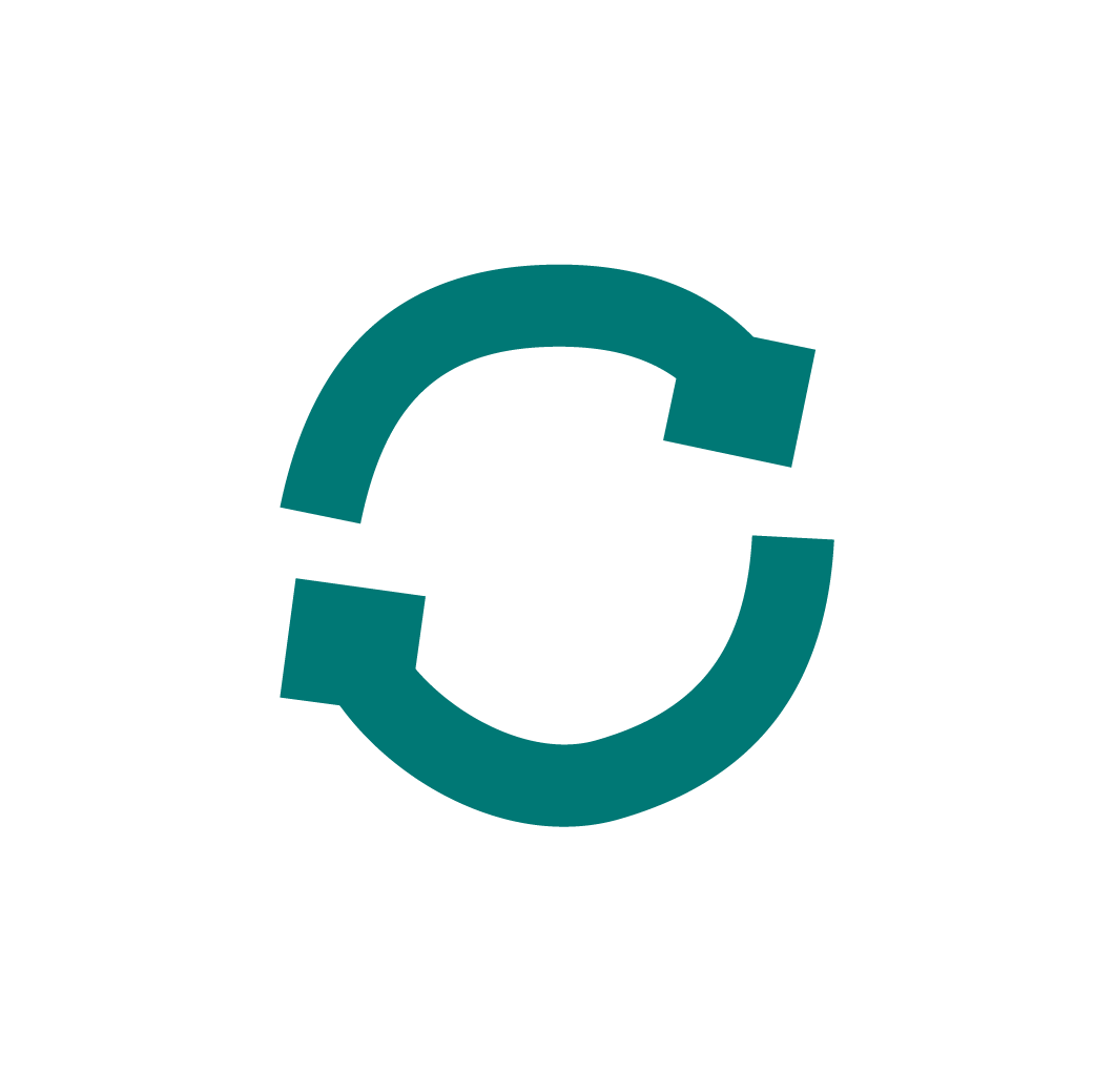 Teal circular arrows, indicating a cycle or refresh.