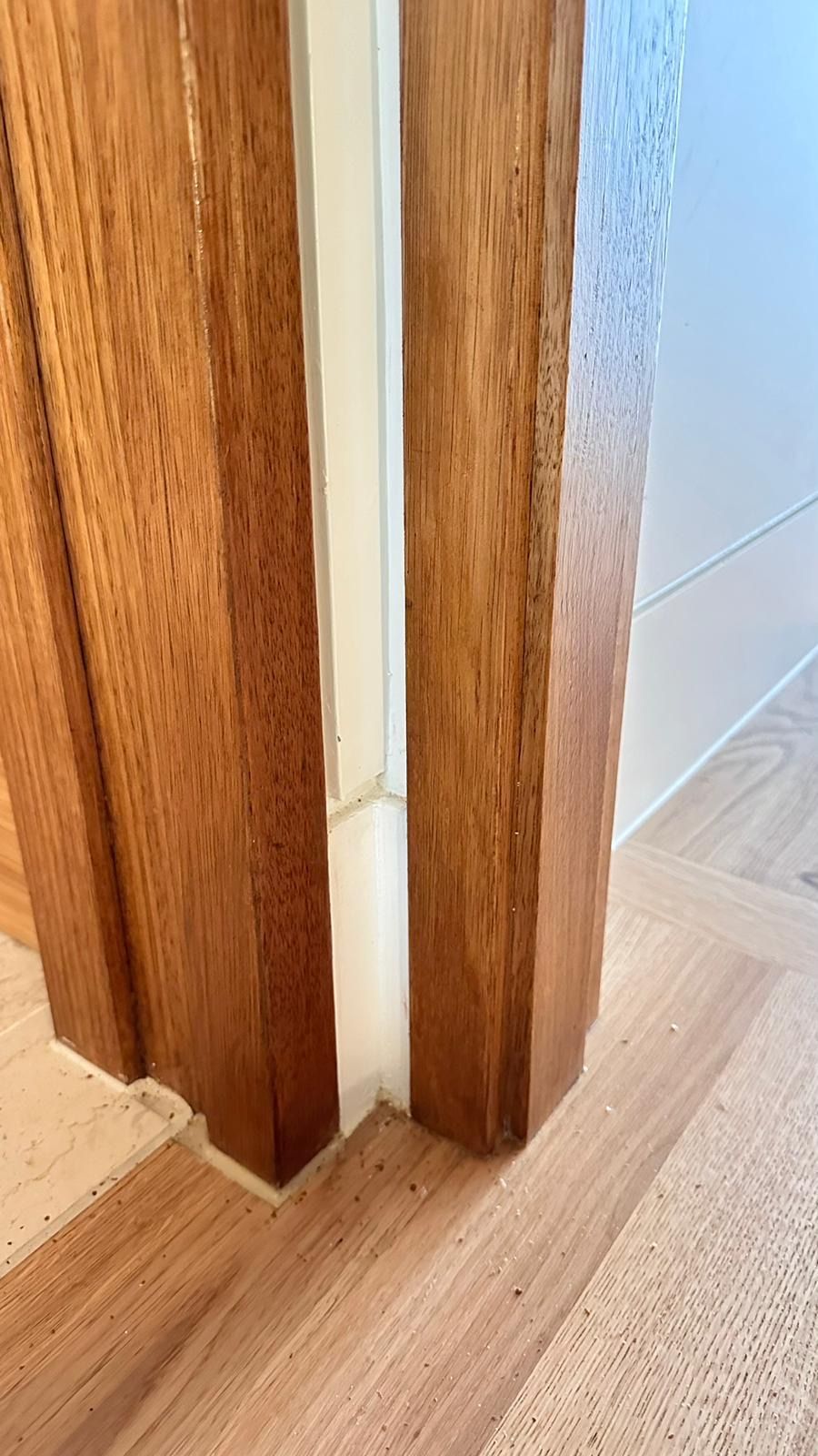 Timber repaired — before and after comparison